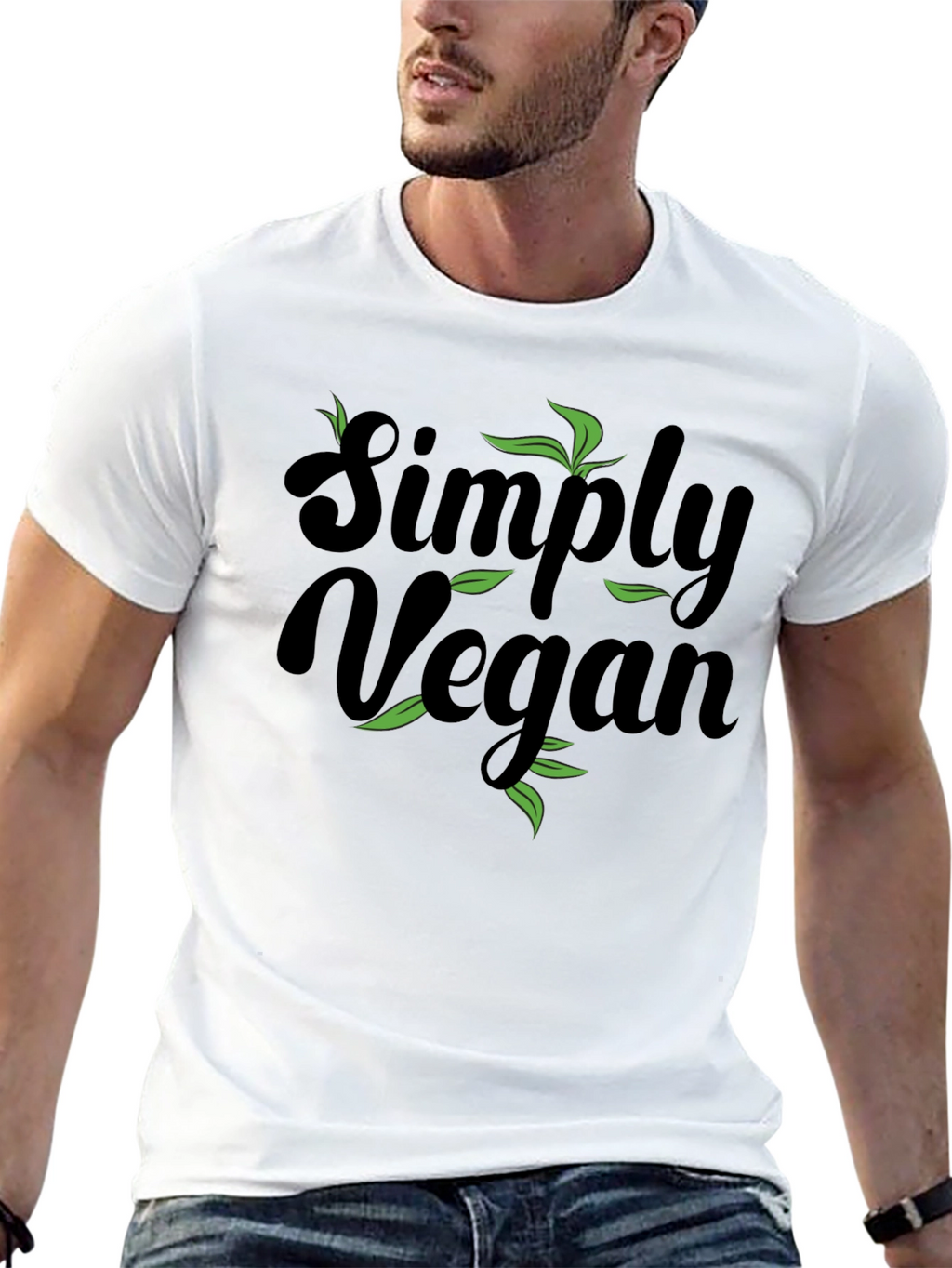 Simply Vegan Black Graphic T-Shirt