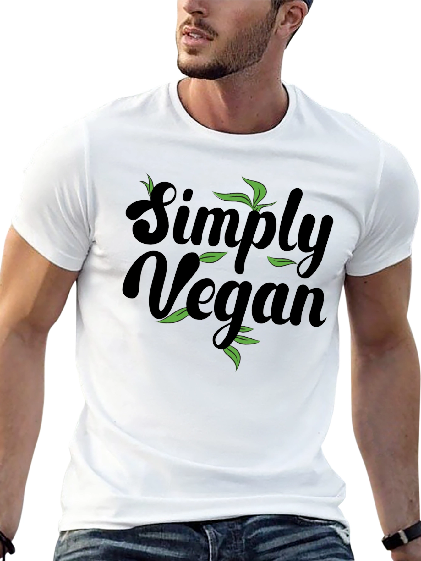 Simply Vegan Black Graphic T-Shirt