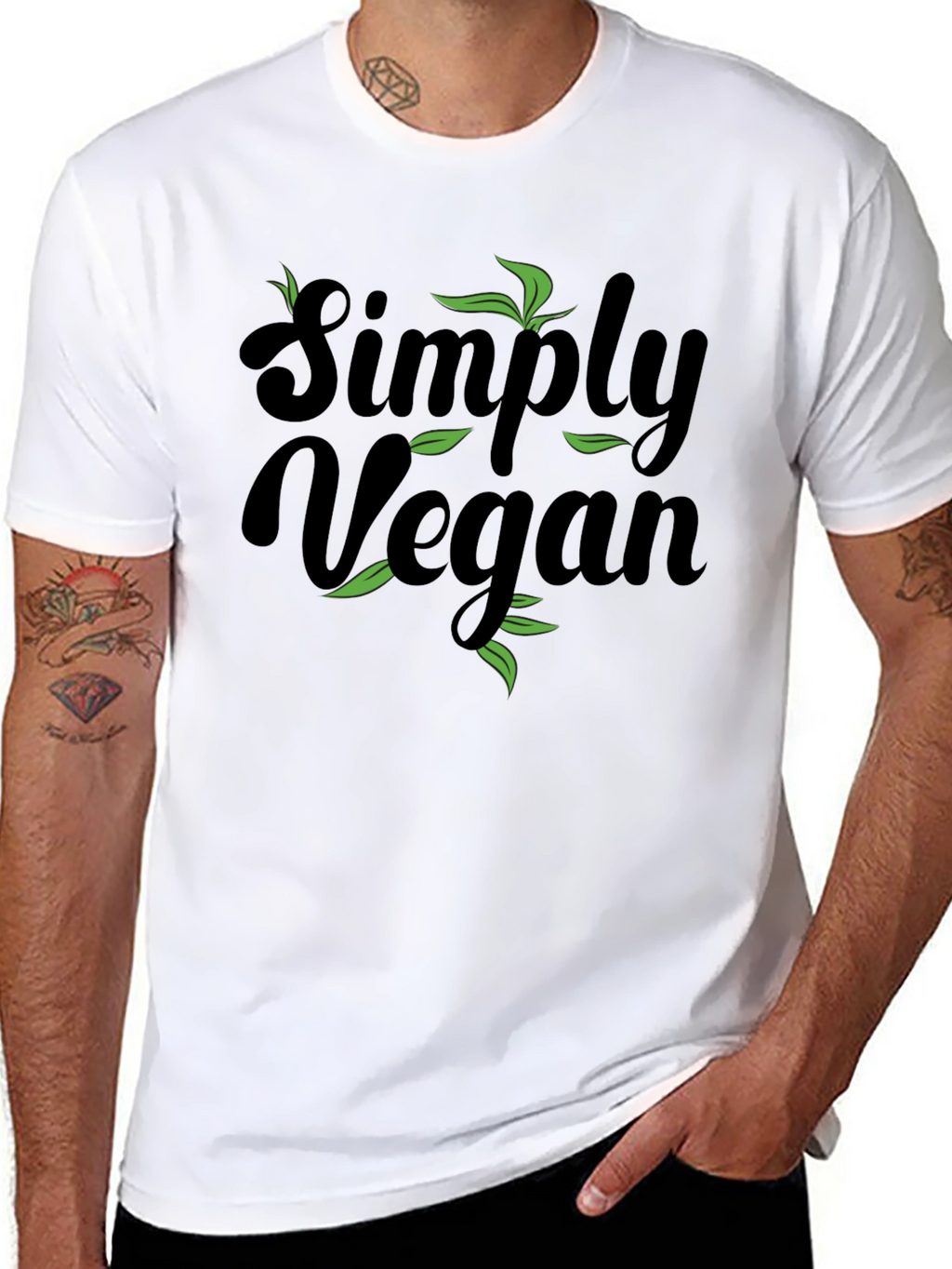 Simply Vegan Black Graphic T-Shirt
