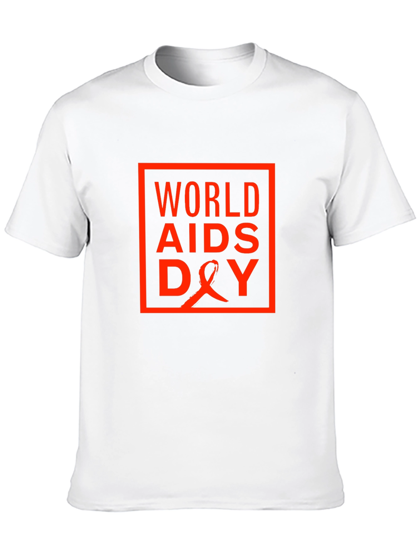 World Aids Day T-Shirt - Black Cotton Blend
