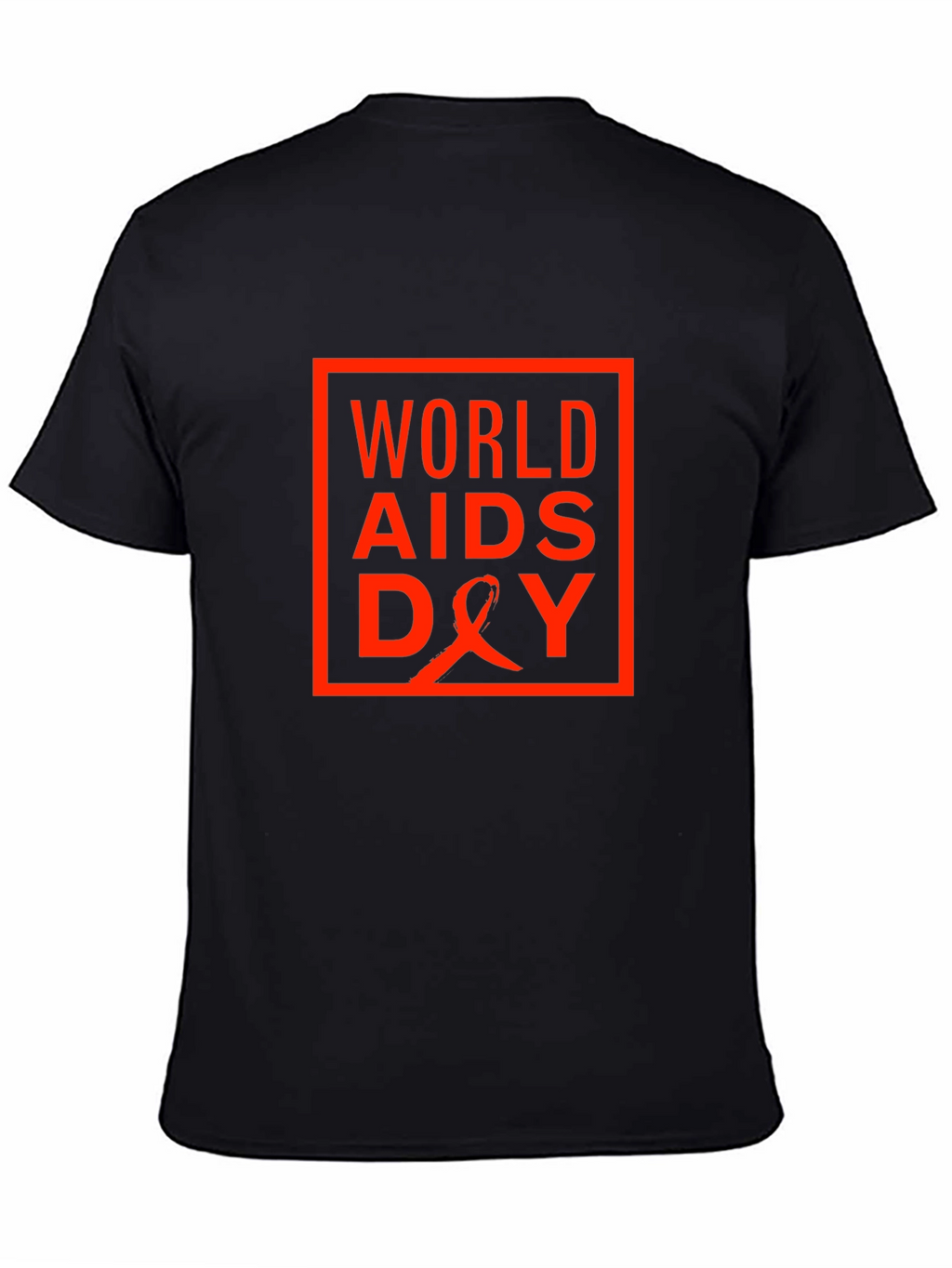 World Aids Day T-Shirt - Black Cotton Blend