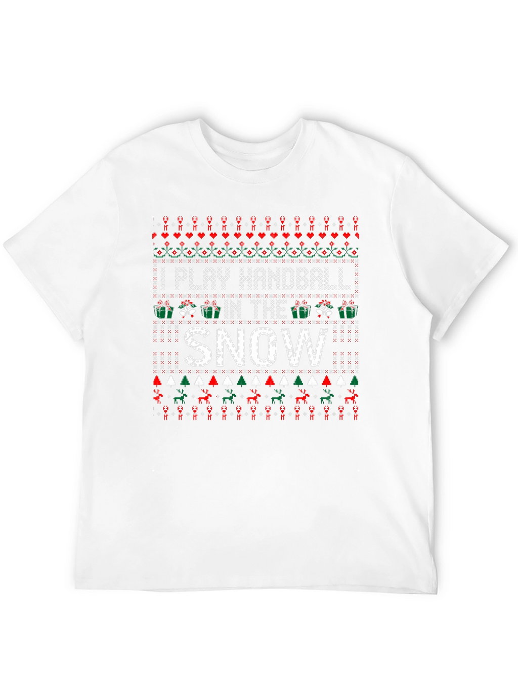 I Play Handball in the Snow Ugly Christmas T-Shirt