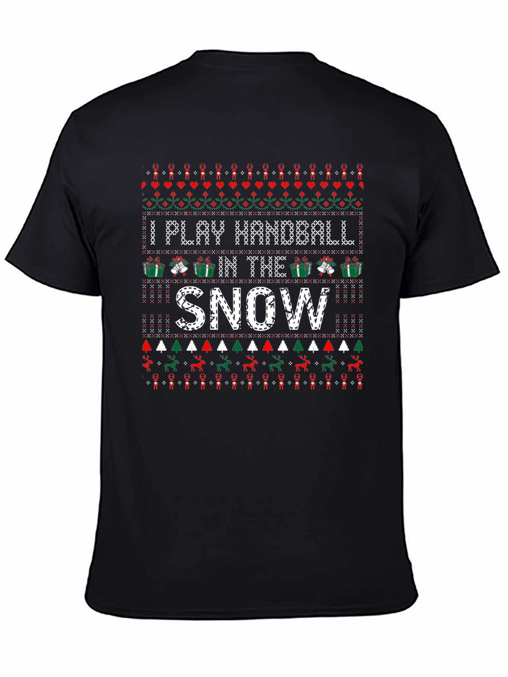 I Play Handball in the Snow Ugly Christmas T-Shirt