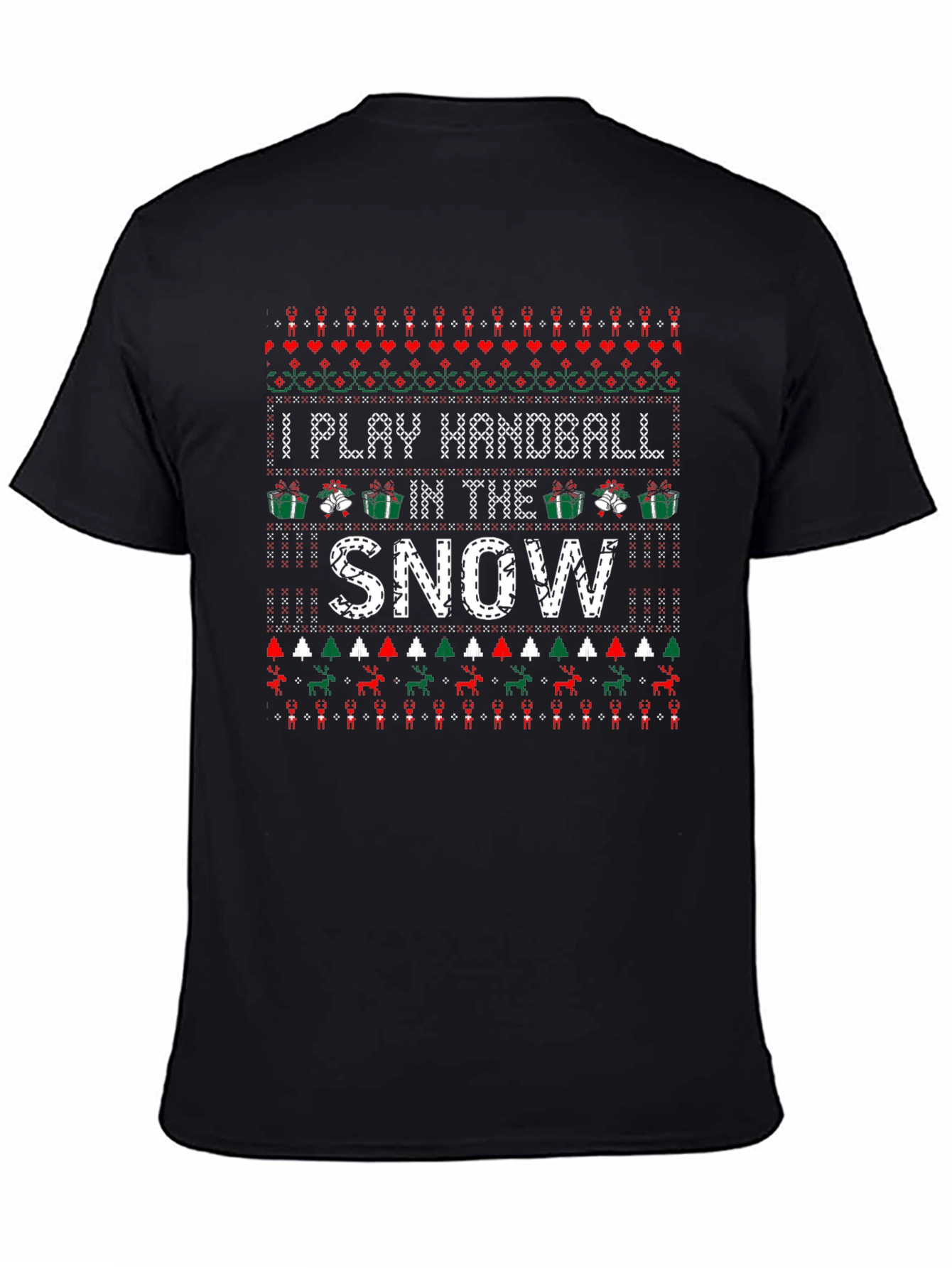 I Play Handball in the Snow Ugly Christmas T-Shirt