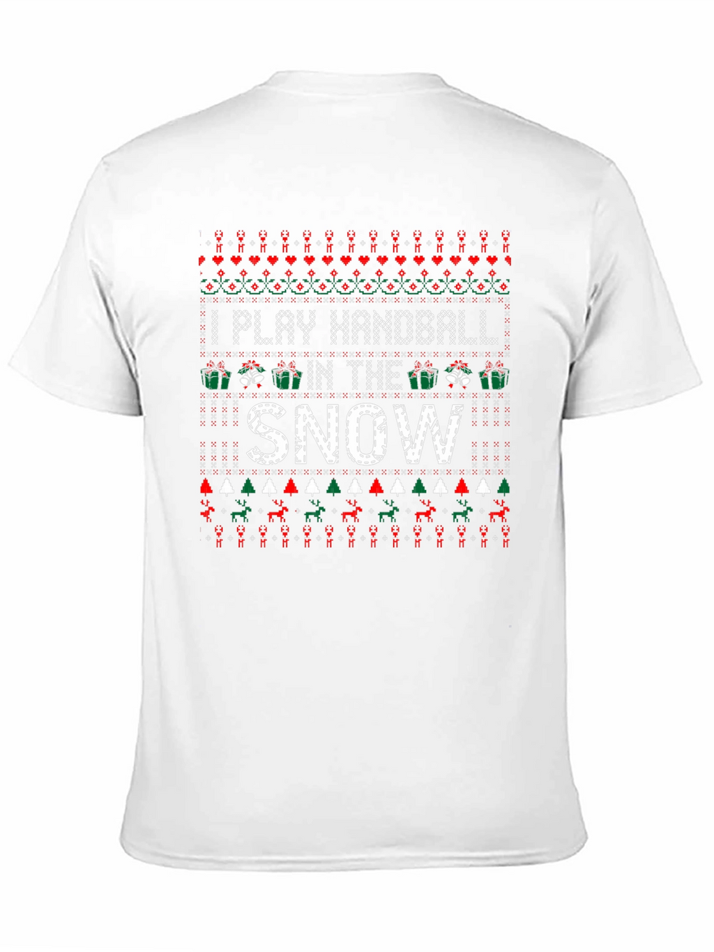 I Play Handball in the Snow Ugly Christmas T-Shirt