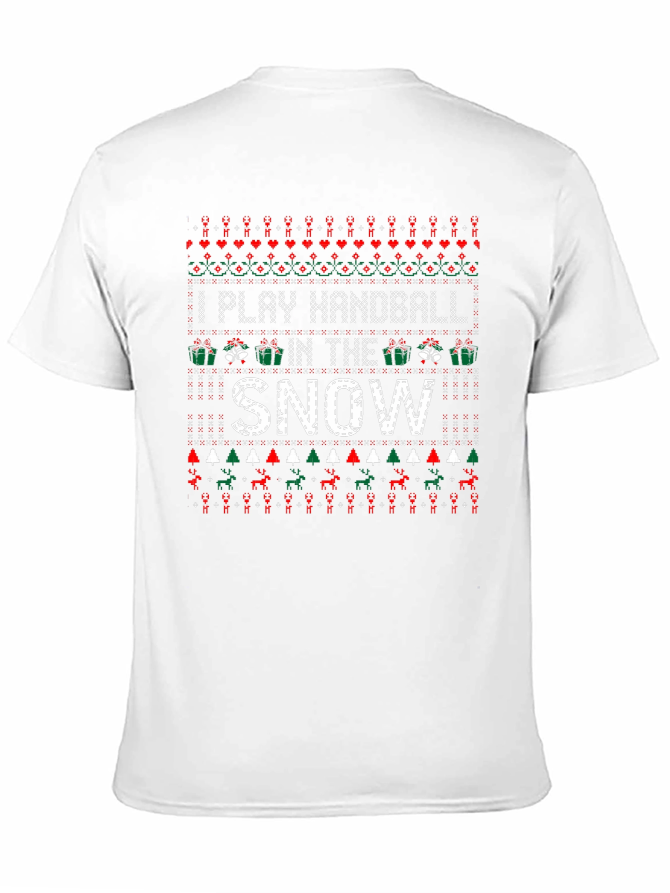 I Play Handball in the Snow Ugly Christmas T-Shirt