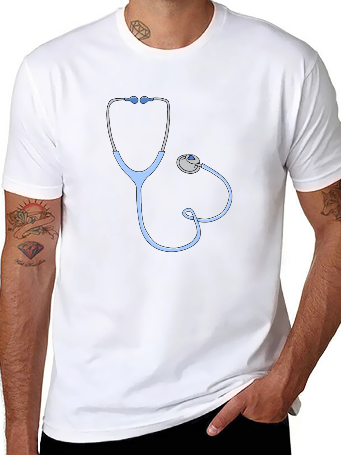 Doctor Stethoscope Graphic Tee - Medical Professional T-Shirt
