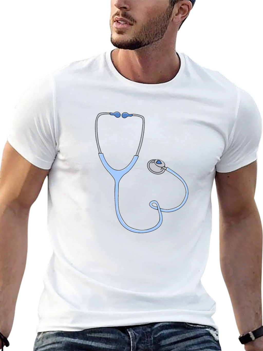Doctor Stethoscope Graphic Tee - Medical Professional T-Shirt