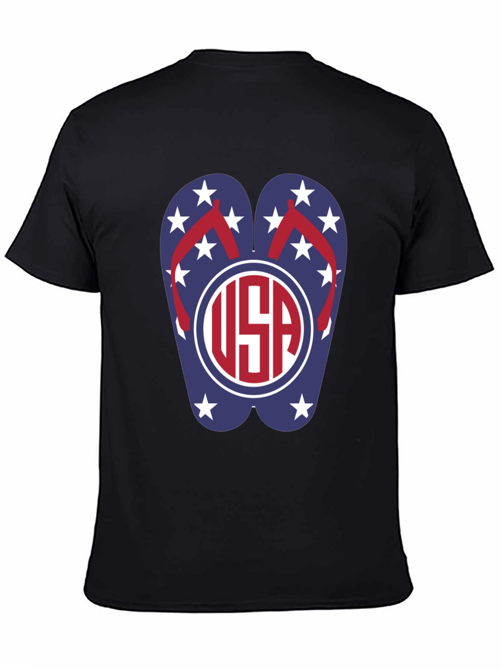 USA Flip Flop Graphic T-Shirt - Patriotic Summer Wear