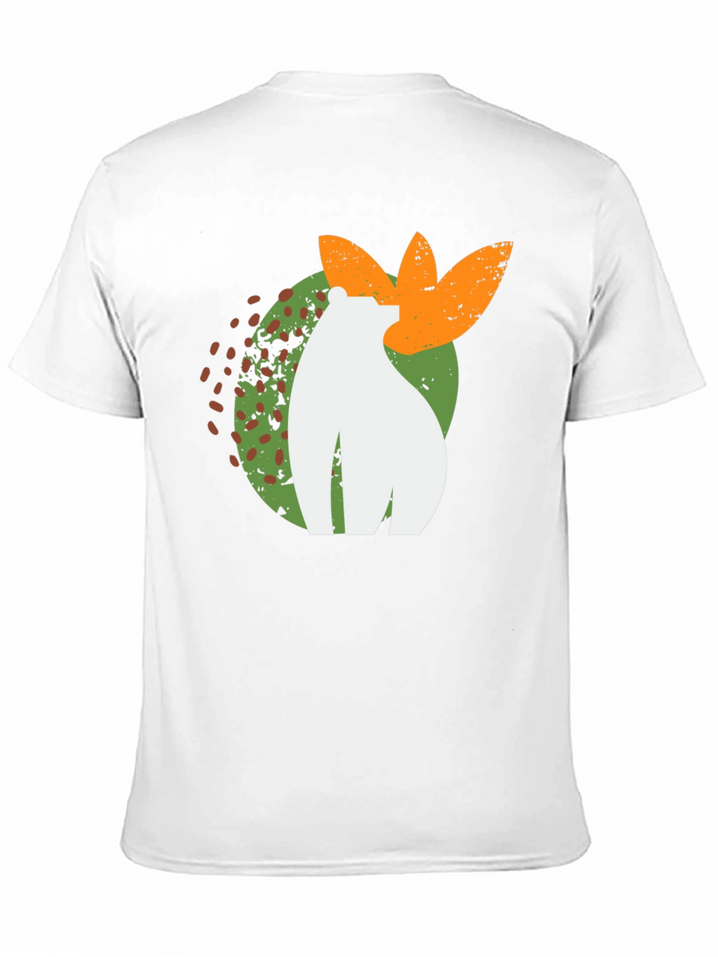 Abstract Bear Graphic Tee - Black Cotton Blend