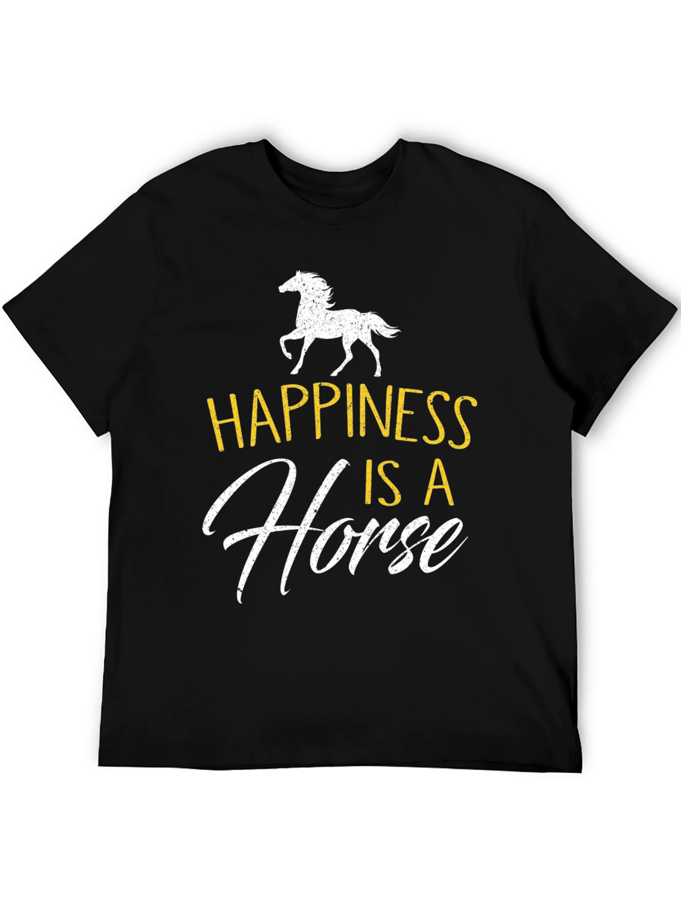 Happiness is a Horse Graphic Tee - Black