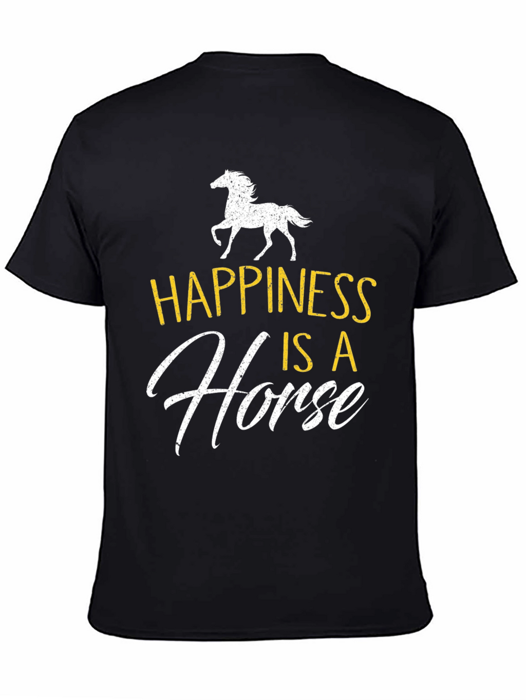 Happiness is a Horse Graphic Tee - Black