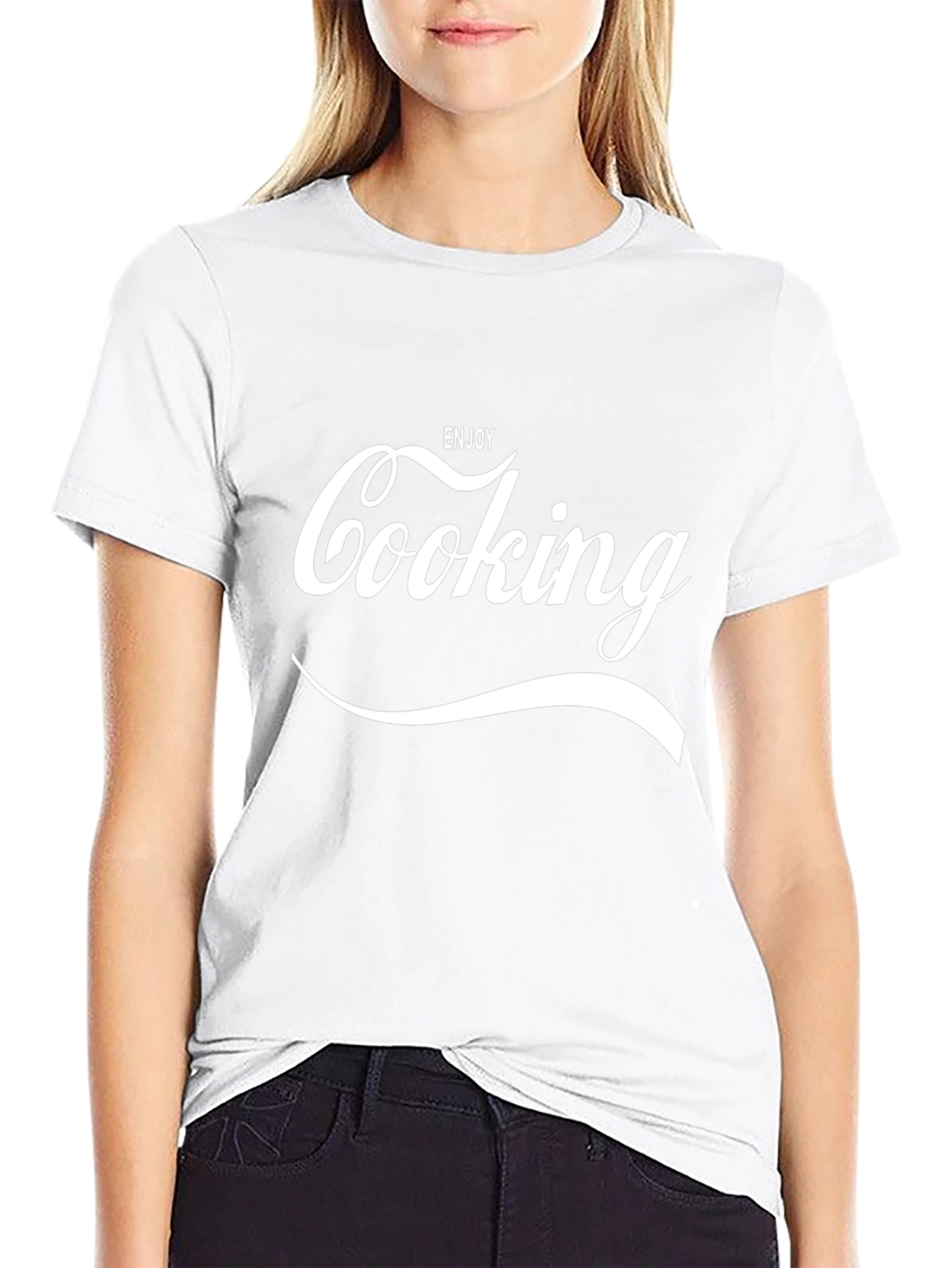 Enjoy Cooking Black Graphic T-Shirt