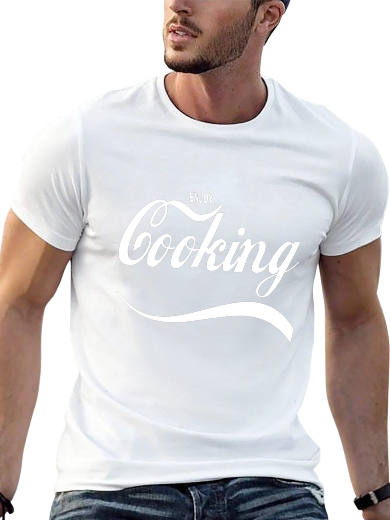 Enjoy Cooking Black Graphic T-Shirt