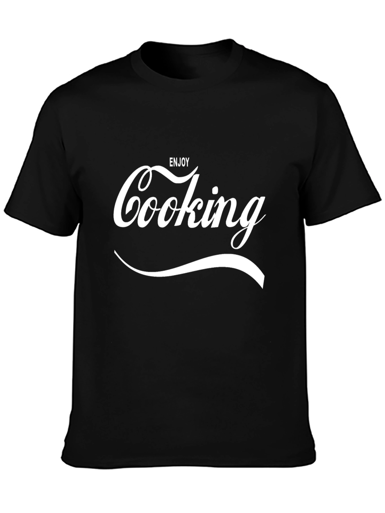 Enjoy Cooking Black Graphic T-Shirt