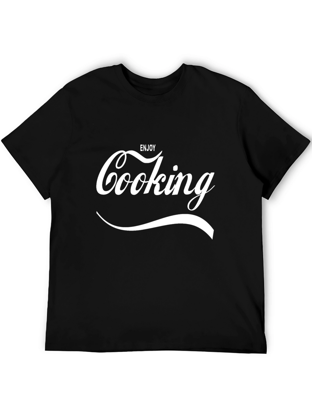 Enjoy Cooking Black Graphic T-Shirt