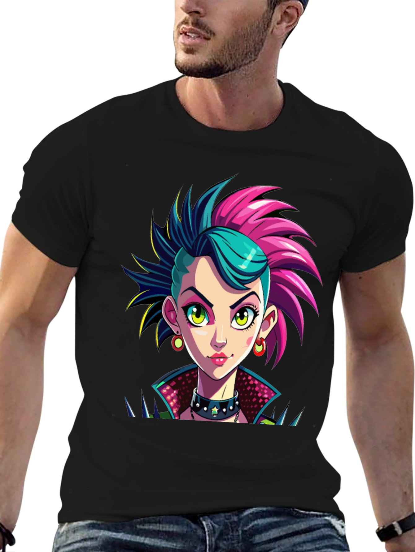 Punk Rock Girl Graphic T-Shirt