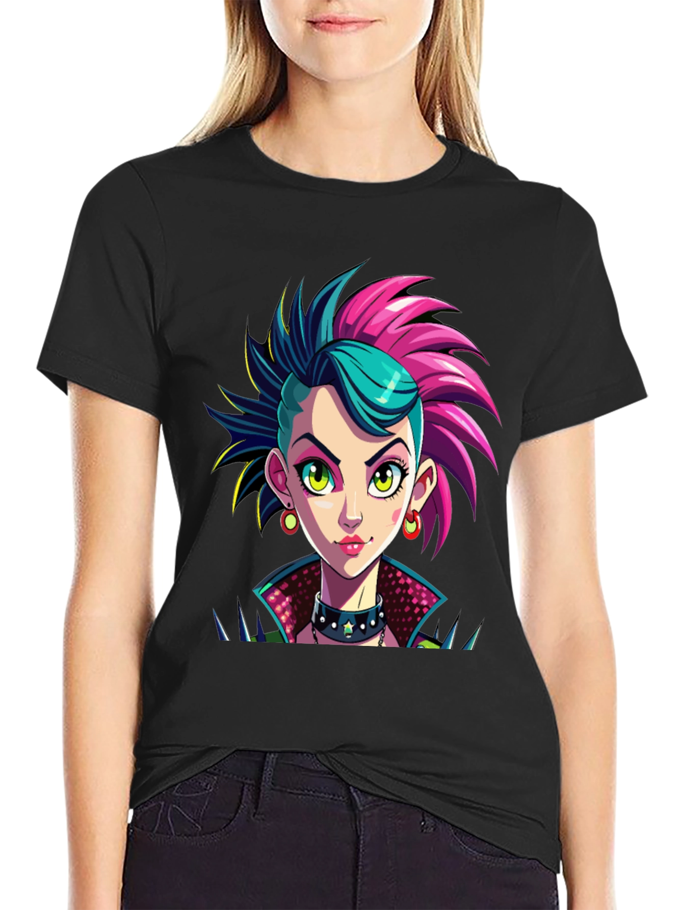 Punk Rock Girl Graphic T-Shirt
