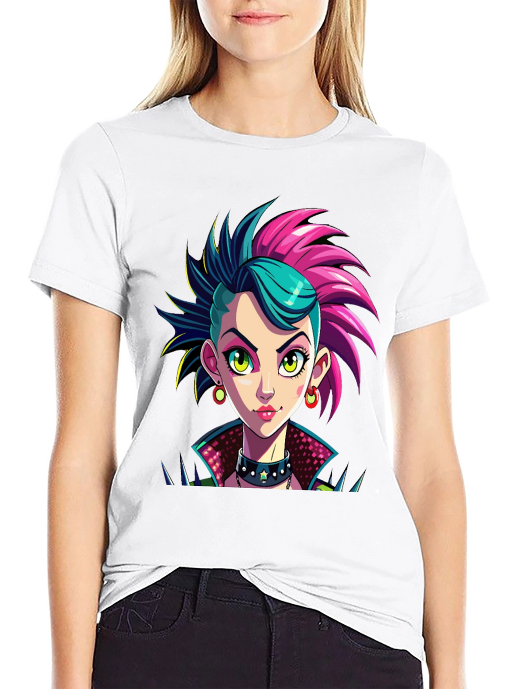 Punk Rock Girl Graphic T-Shirt
