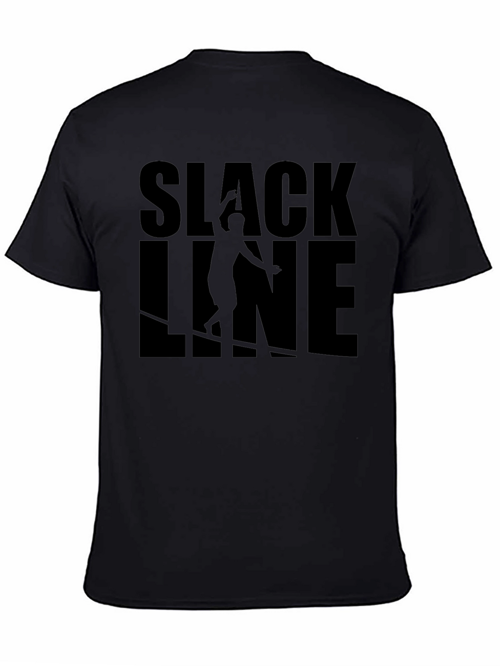 Slackline Graphic Tee - Black Cotton T-Shirt