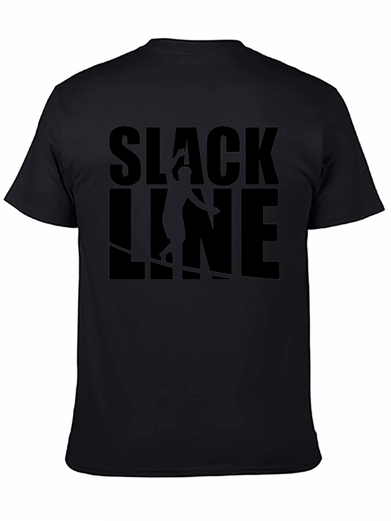 Slackline Graphic Tee - Black Cotton T-Shirt