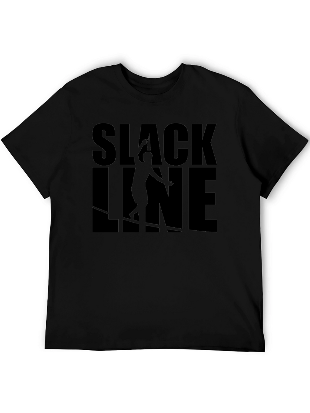 Slackline Graphic Tee - Black Cotton T-Shirt