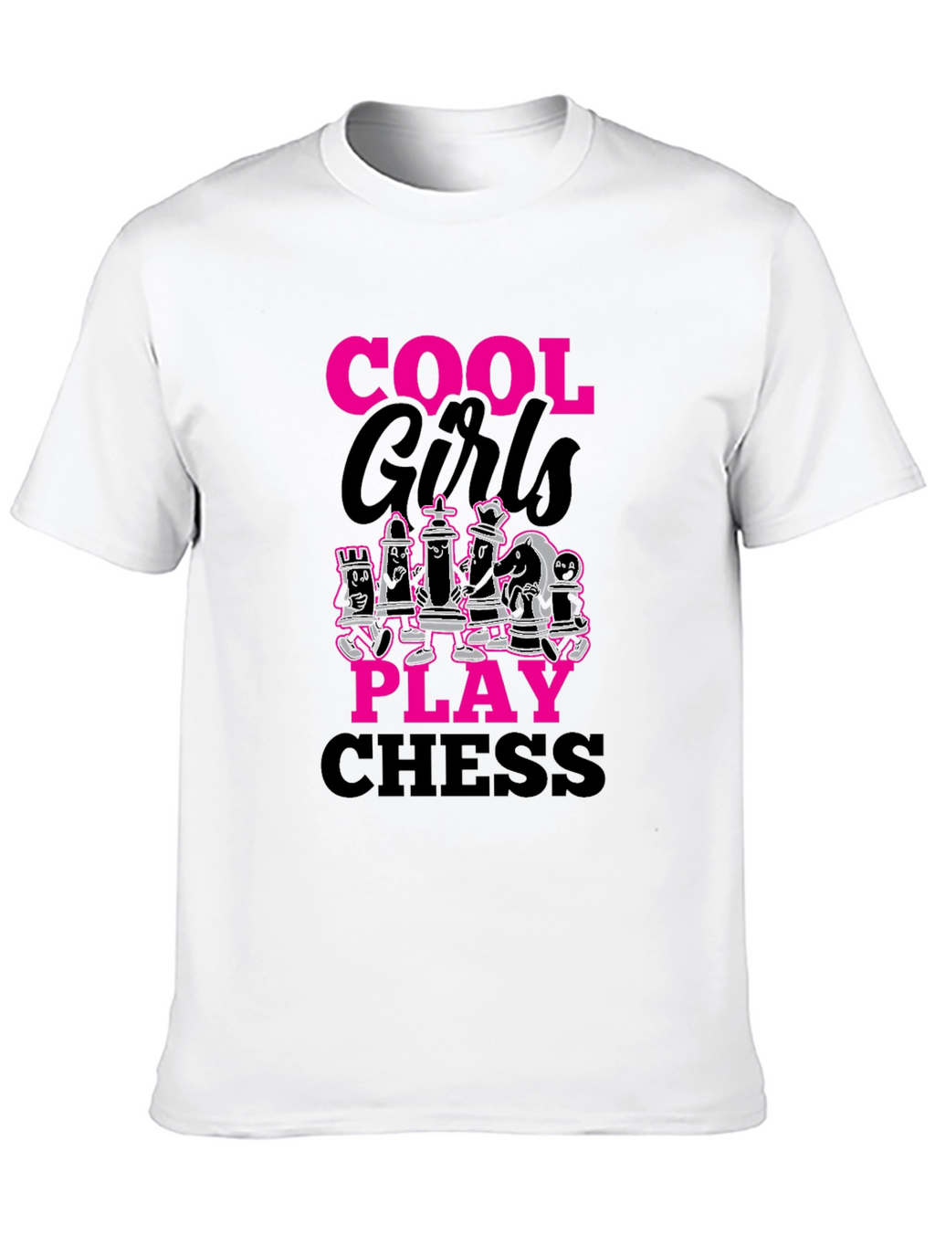 Cool Girls Play Chess T-Shirt Black