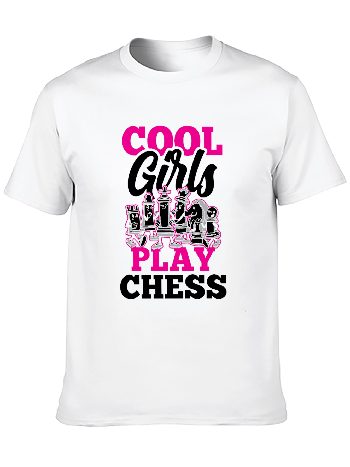 Cool Girls Play Chess T-Shirt Black