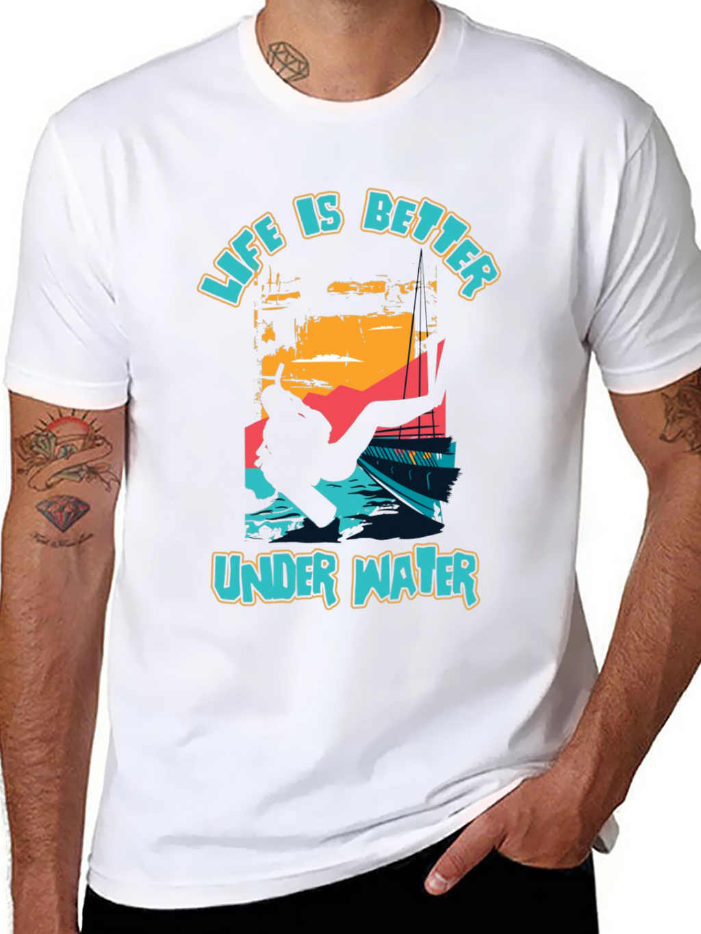 Life is Better Underwater Scuba Diving T-Shirt
