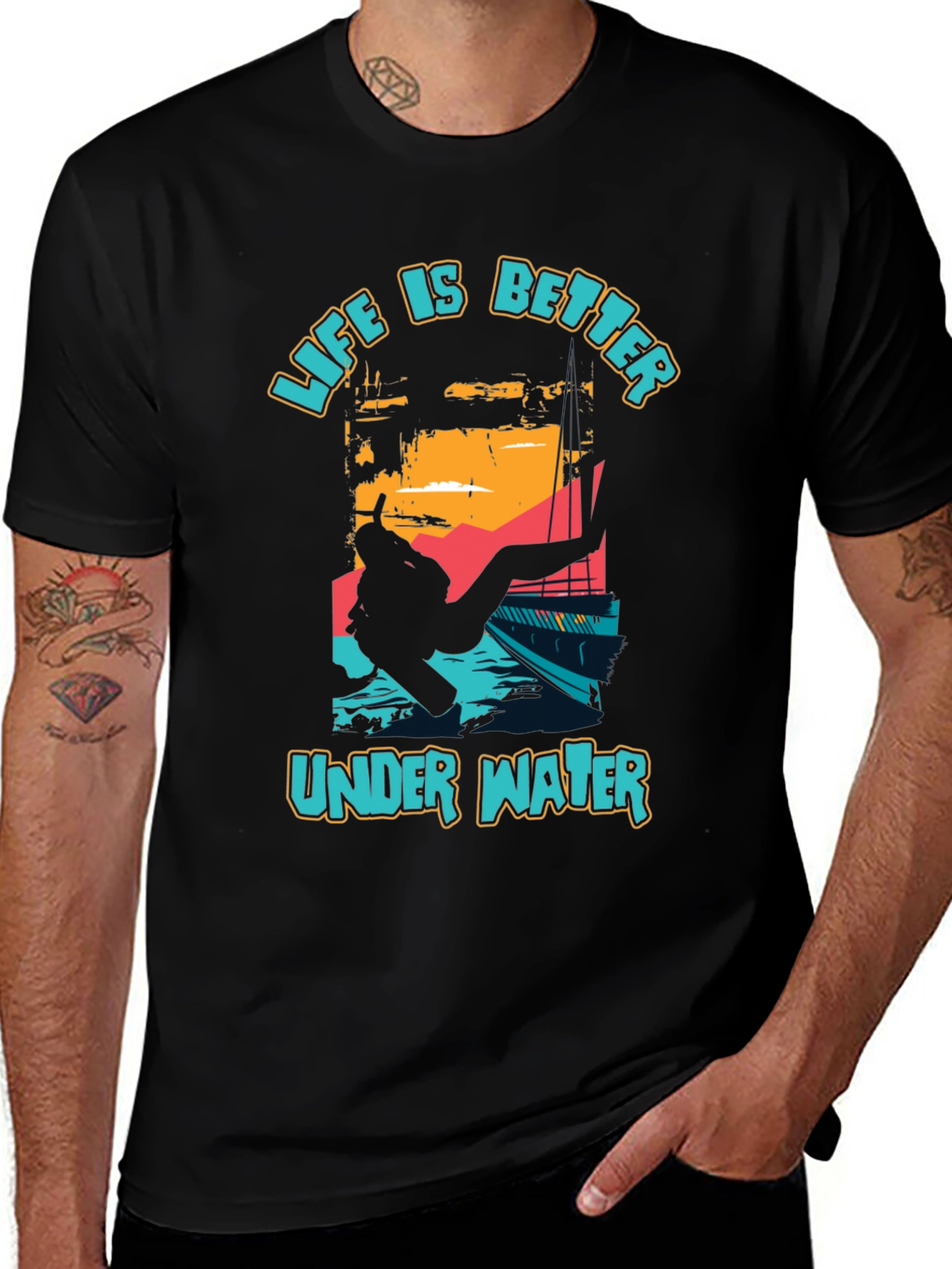 Life is Better Underwater Scuba Diving T-Shirt