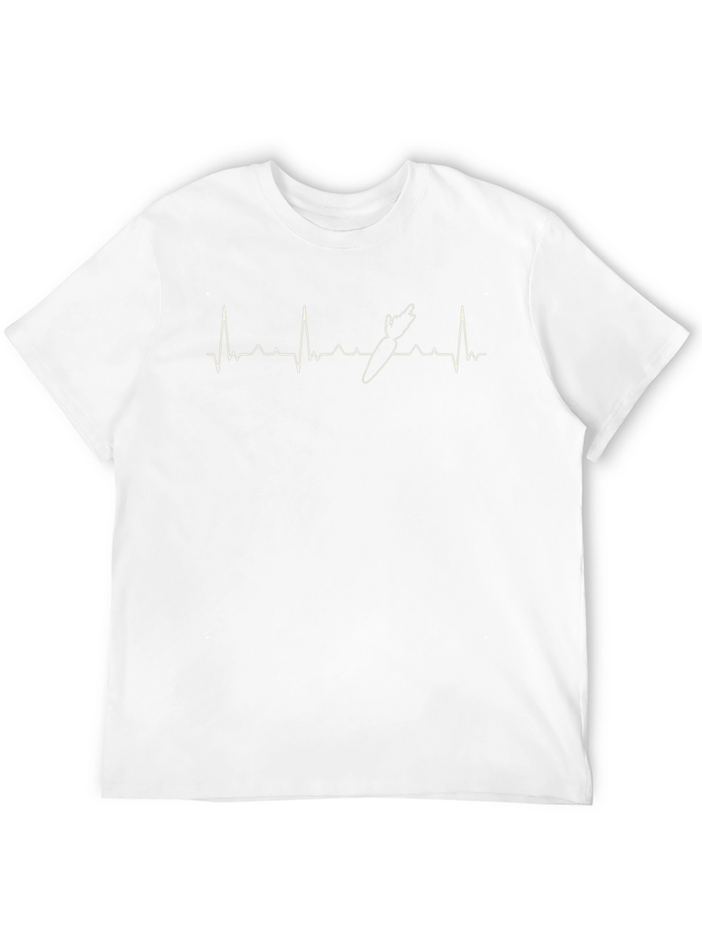 Carrot Heartbeat Graphic Tee - Black Cotton T-Shirt