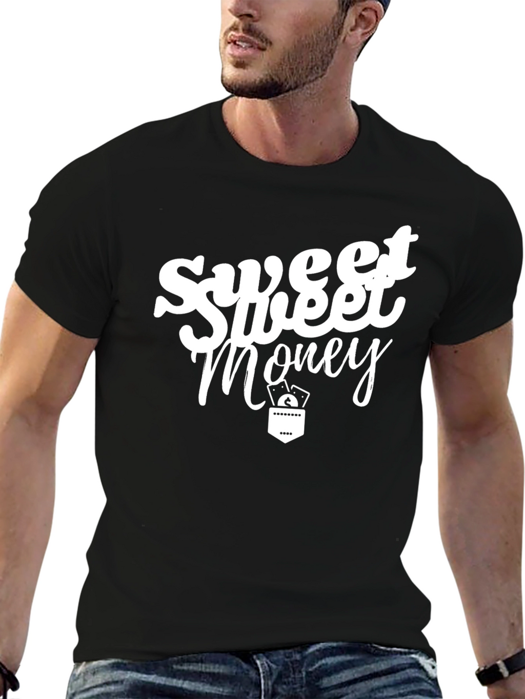 Sweet Money Graphic T-Shirt - Black