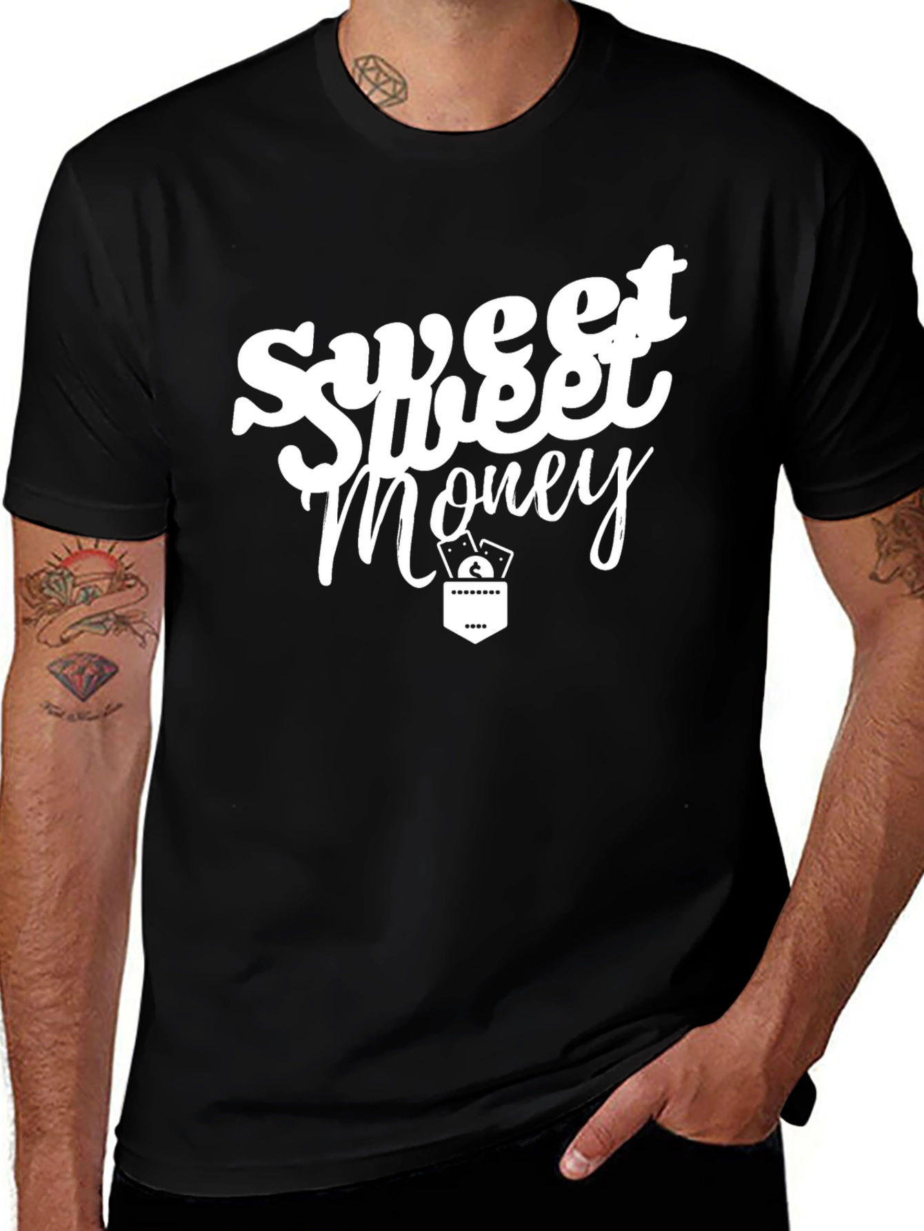 Sweet Money Graphic T-Shirt - Black