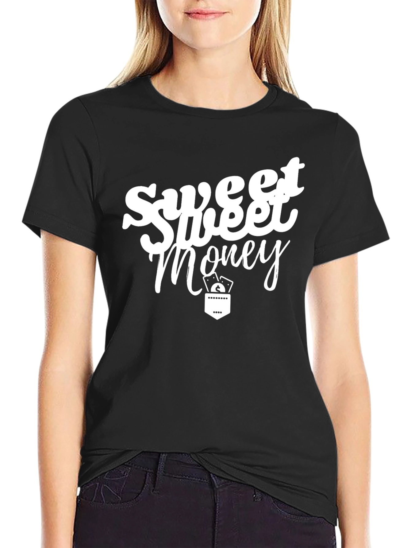 Sweet Money Graphic T-Shirt - Black