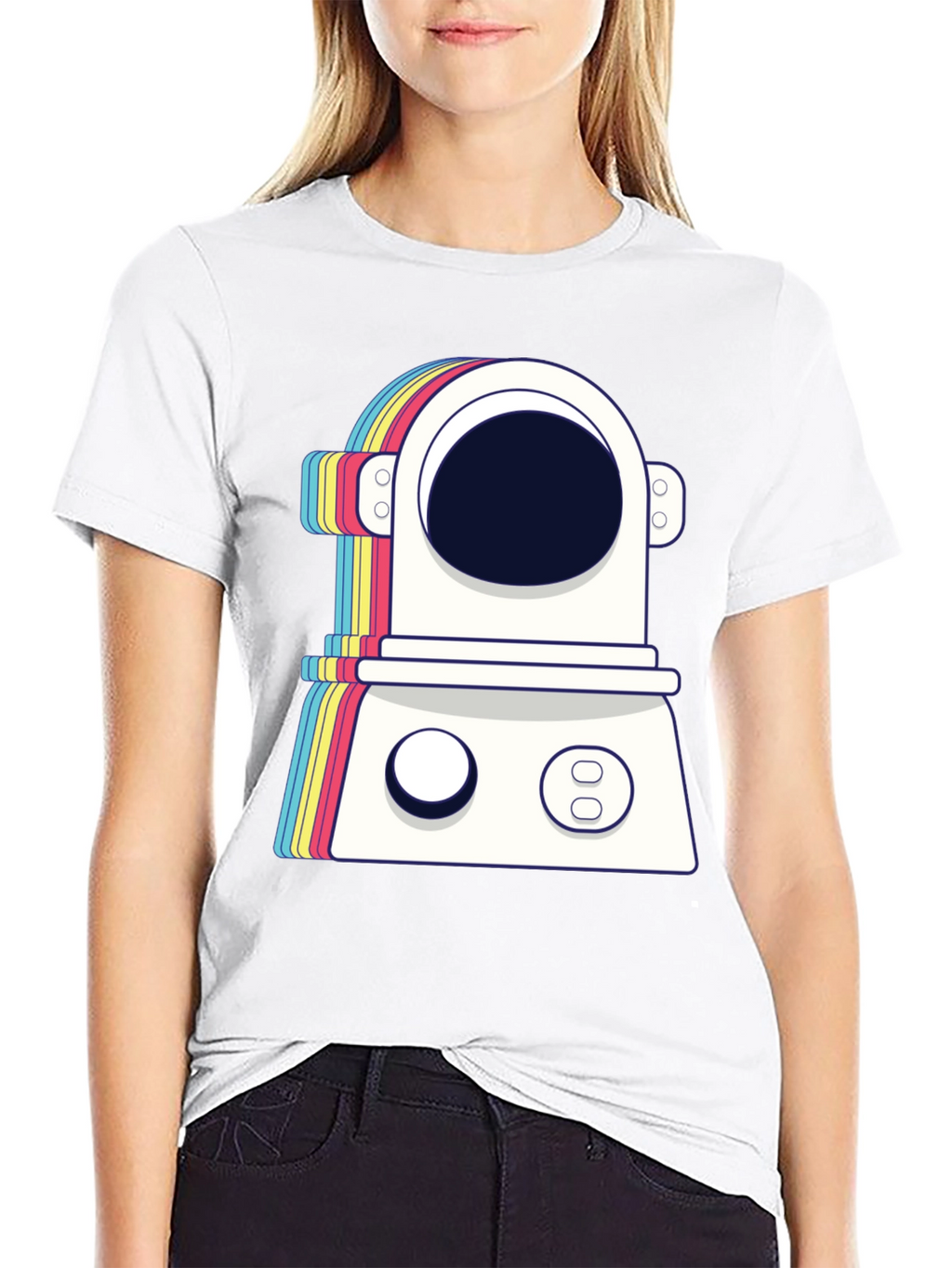 Retro Spaceman Graphic Tee - Trendy Astronaut T-Shirt
