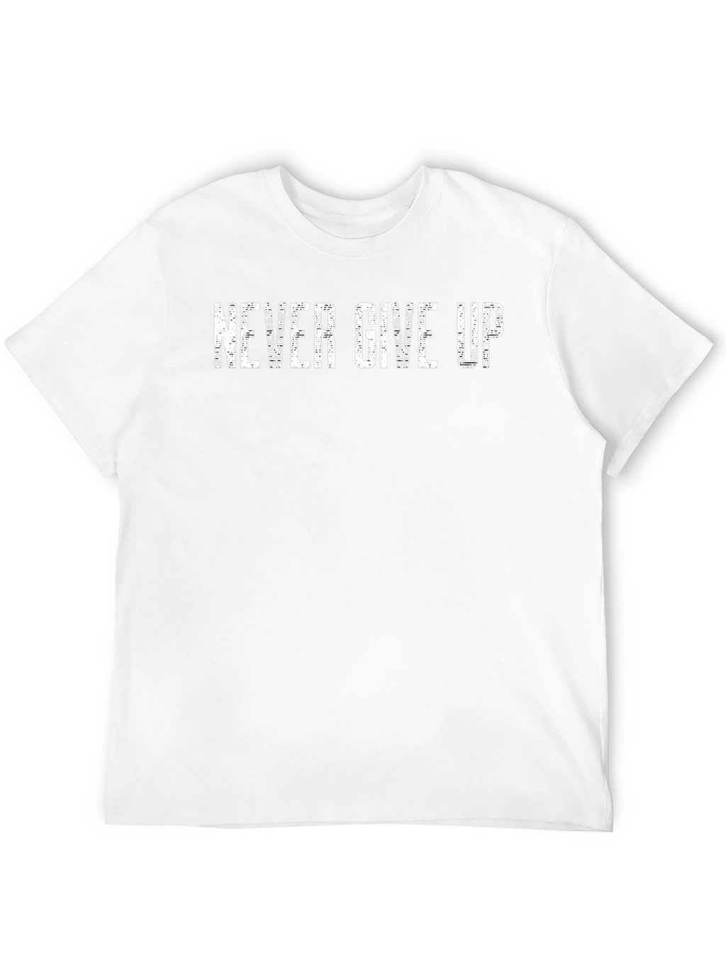 Never Give Up Black Graphic Tee