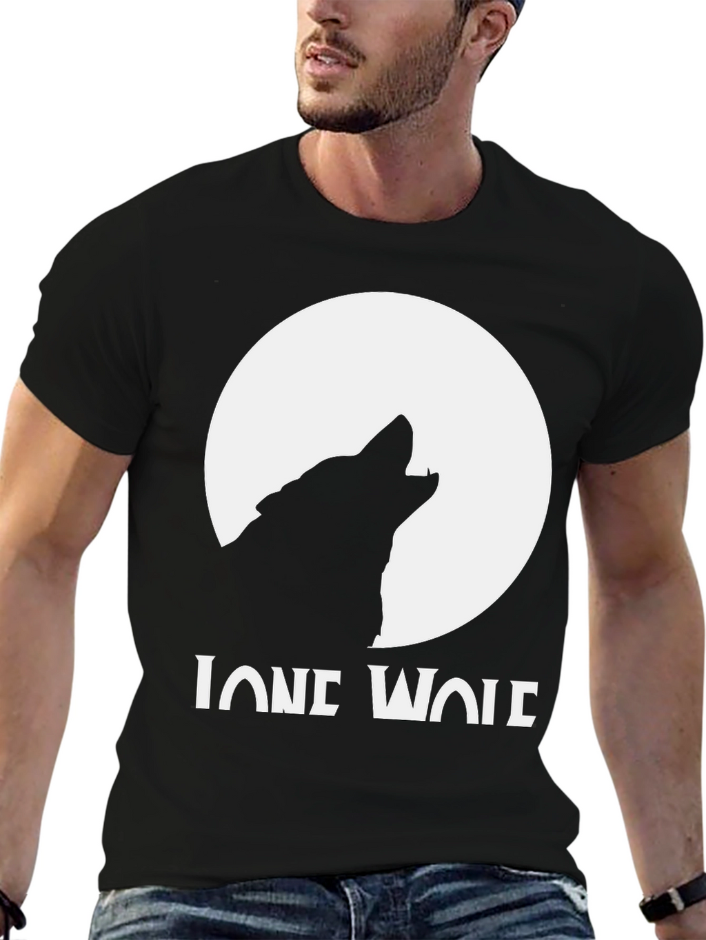 Lone Wolf Graphic T-Shirt - Black