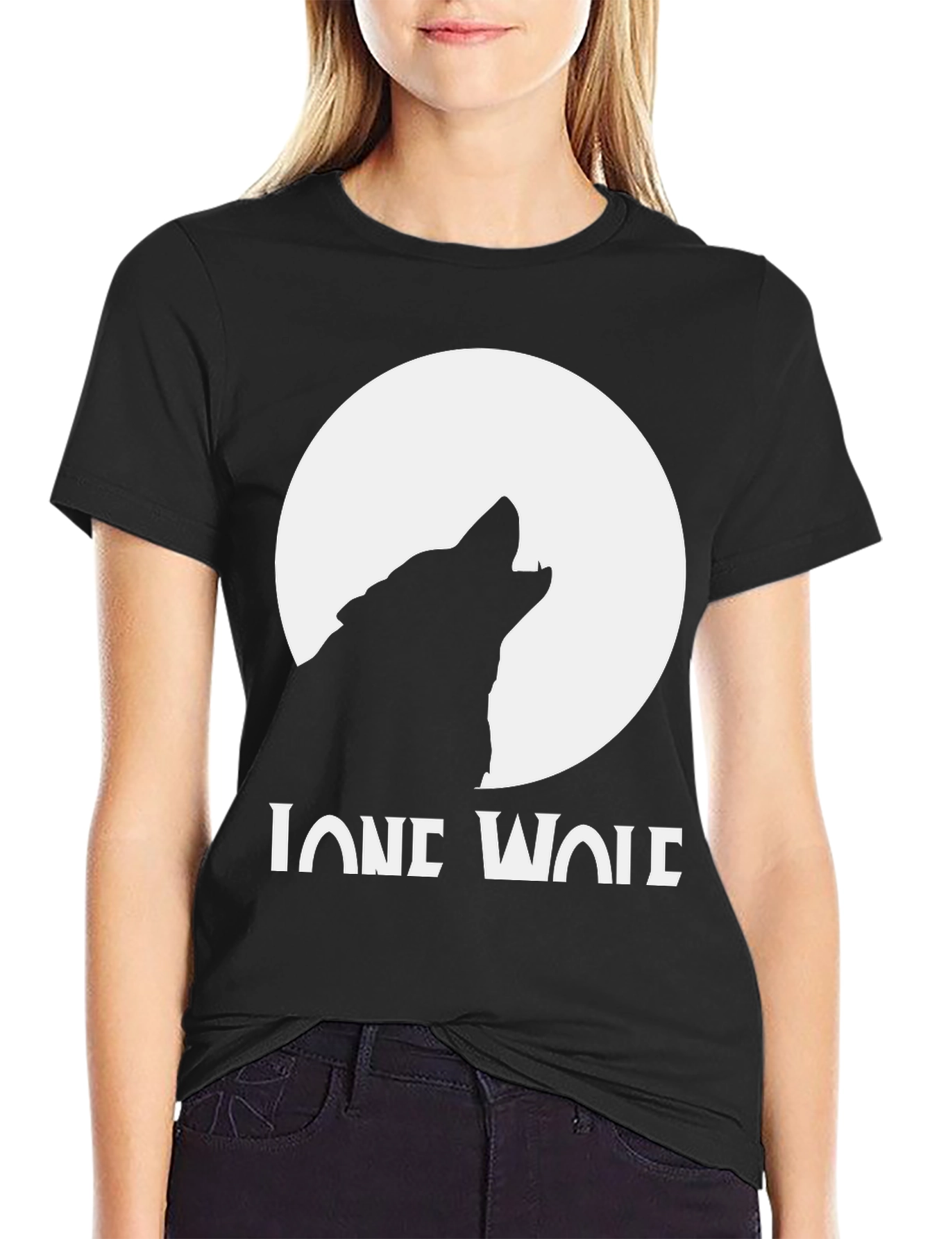 Lone Wolf Graphic T-Shirt - Black