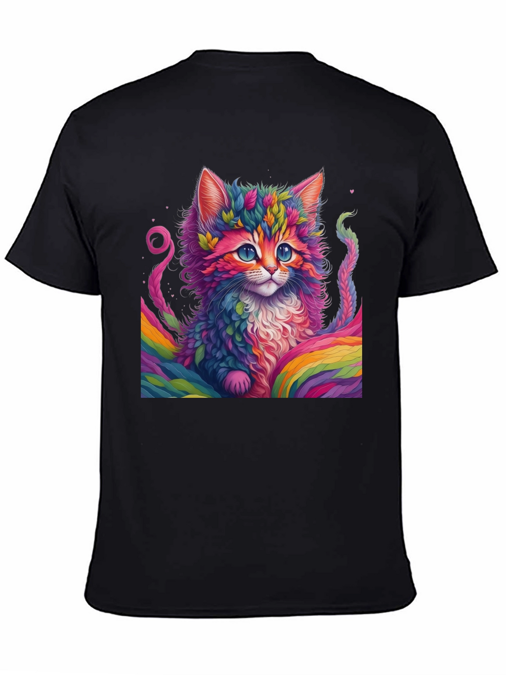 Rainbow Kitten T-Shirt - Vivid Cat Graphic Tee
