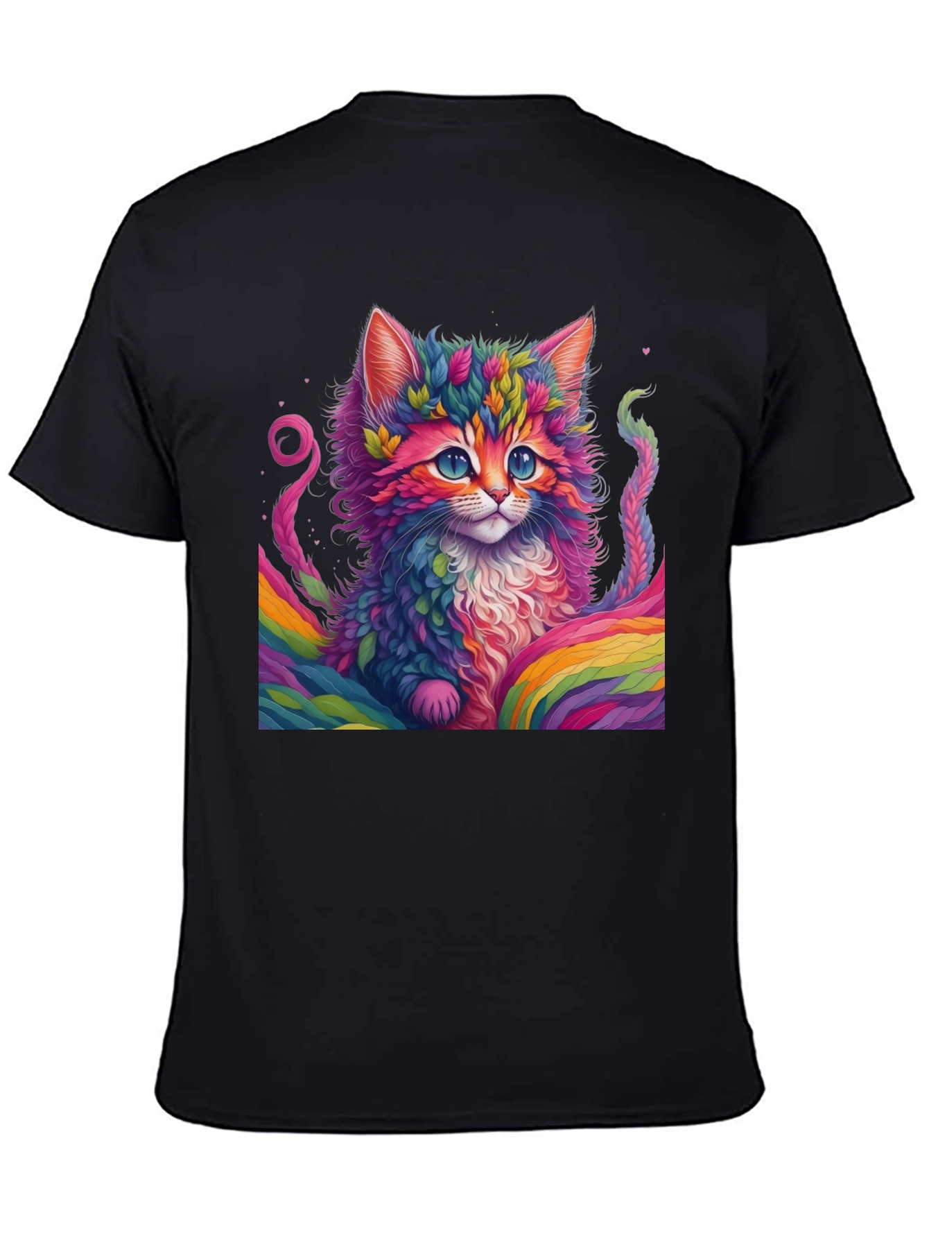 Rainbow Kitten T-Shirt - Vivid Cat Graphic Tee