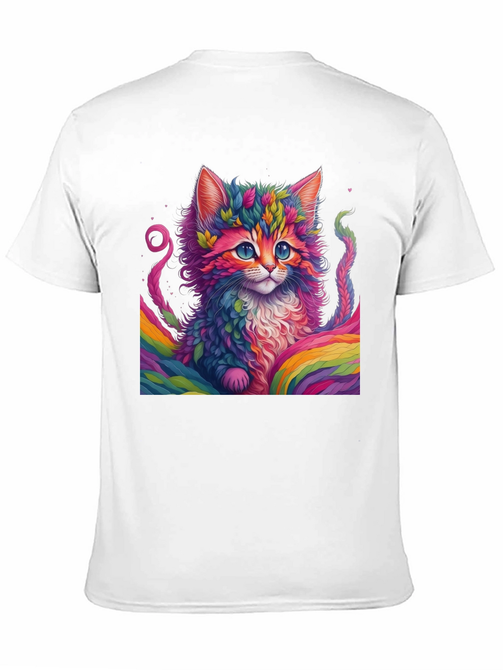 Rainbow Kitten T-Shirt - Vivid Cat Graphic Tee