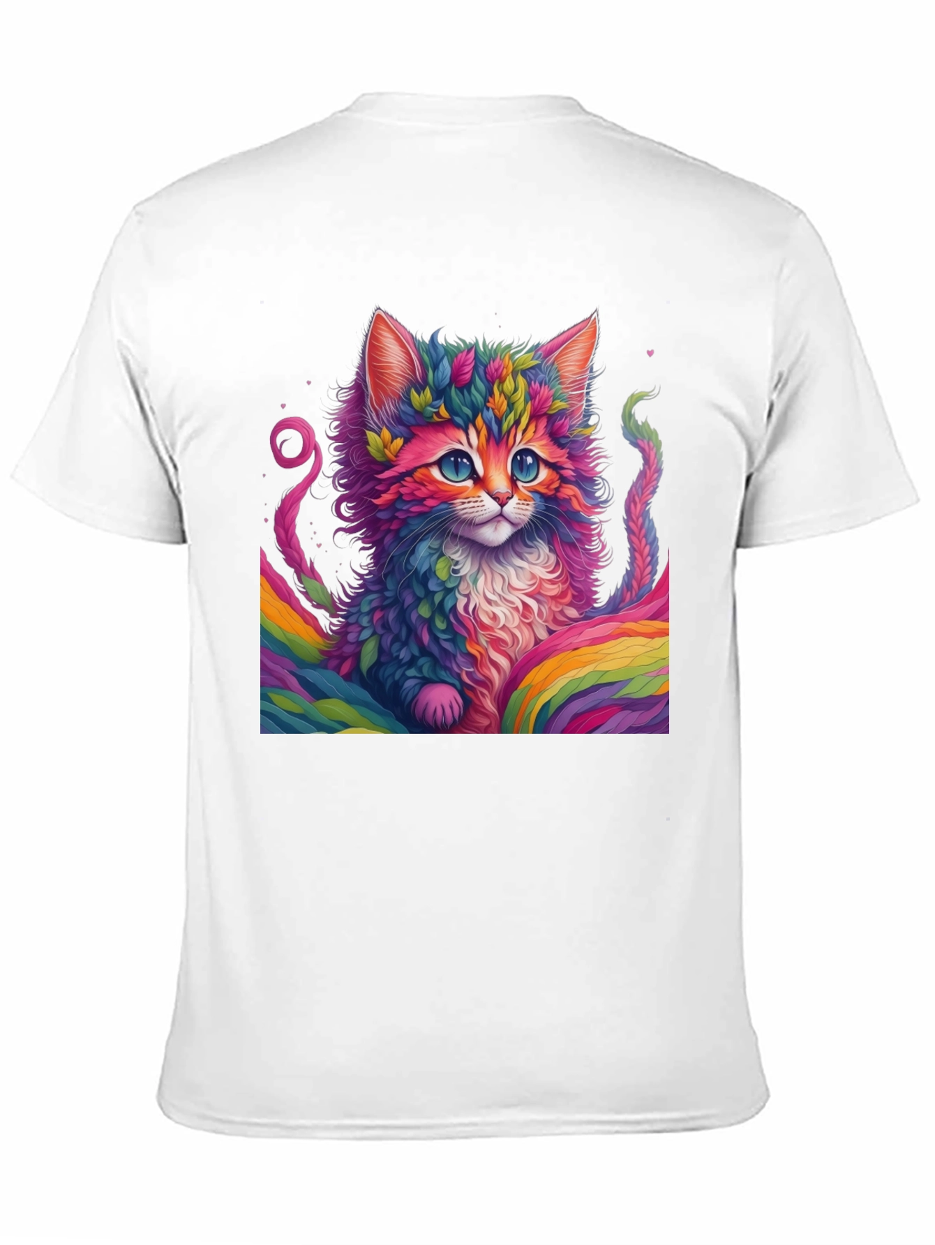 Rainbow Kitten T-Shirt - Vivid Cat Graphic Tee