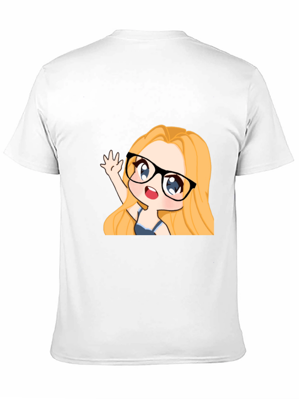 Anime Girl Graphic Tee - Black Cotton Casual T-Shirt