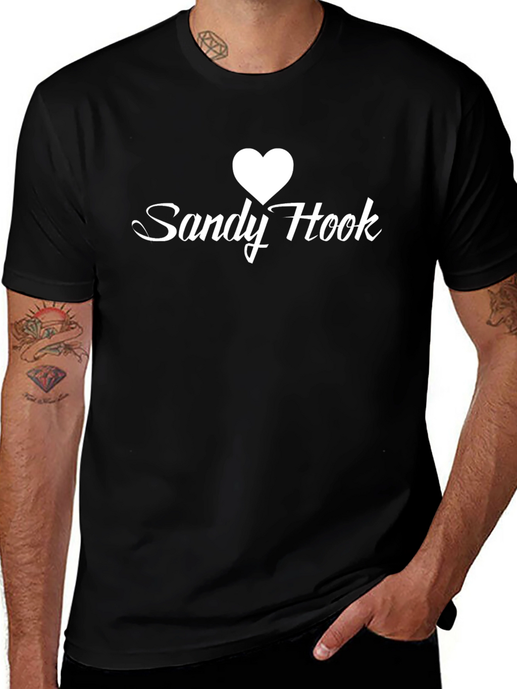 Sandy Hook Heart T-Shirt - Black