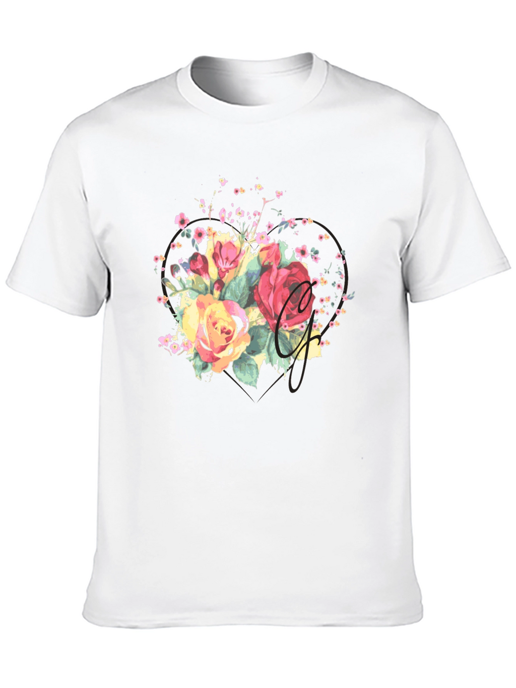 Floral Letter T-Shirt - Stylish and Unique