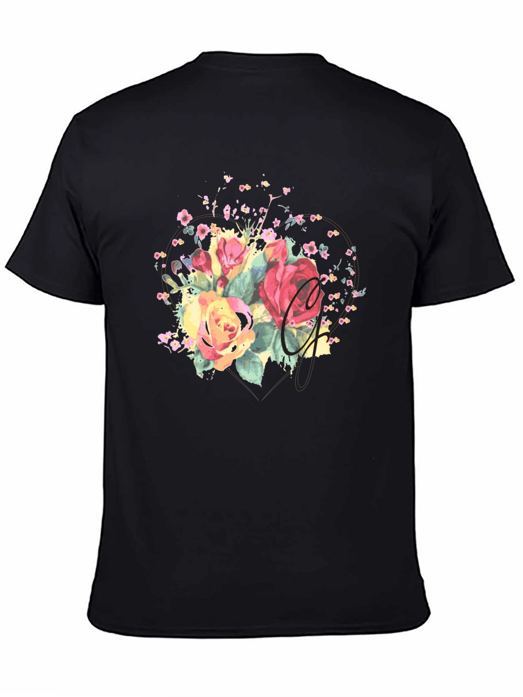 Floral Letter T-Shirt - Stylish and Unique