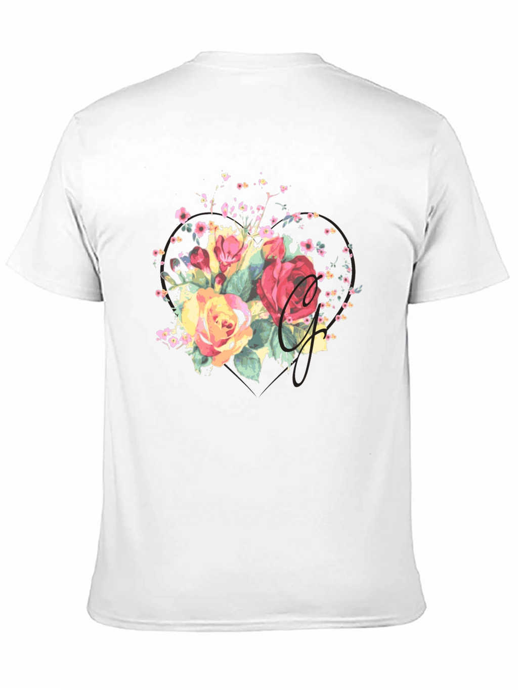Floral Letter T-Shirt - Stylish and Unique