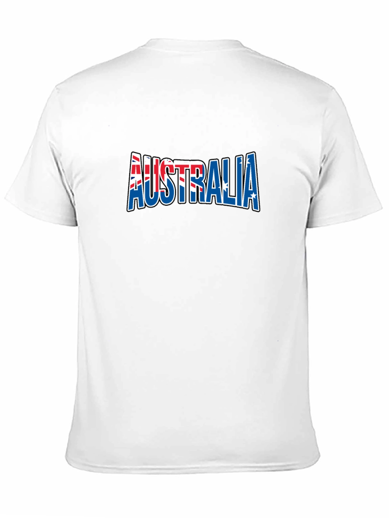 Australia Flag Graphic Print Black T-Shirt