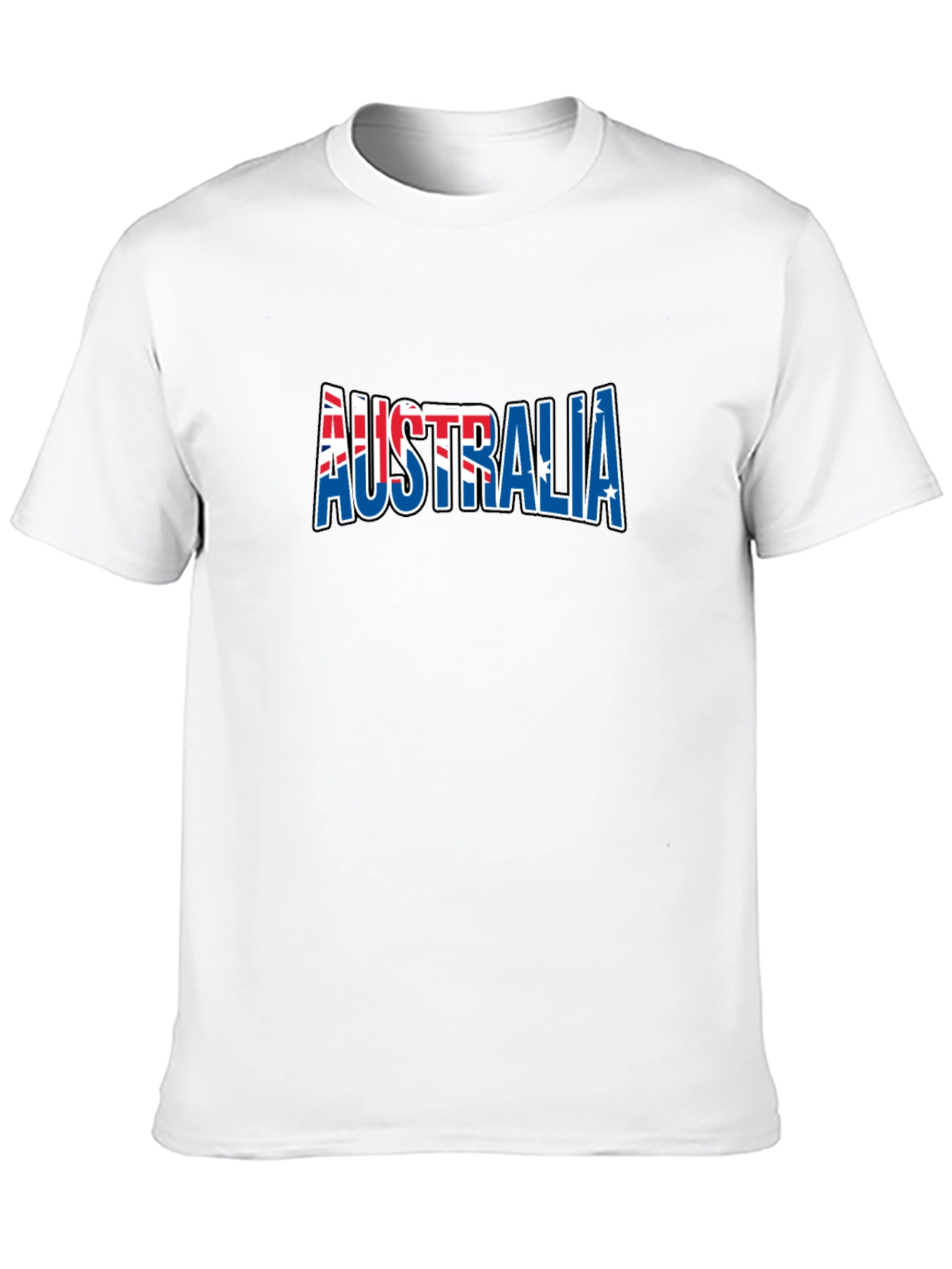 Australia Flag Graphic Print Black T-Shirt