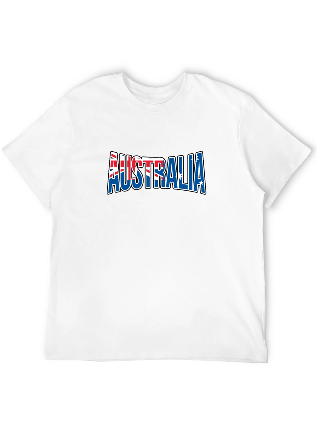 Australia Flag Graphic Print Black T-Shirt